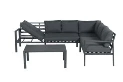 Garden Impressions Lexinton Loungeset - Verstelbaar - Aluminium - Zwart -Tuin En Buiten 1200x800 140