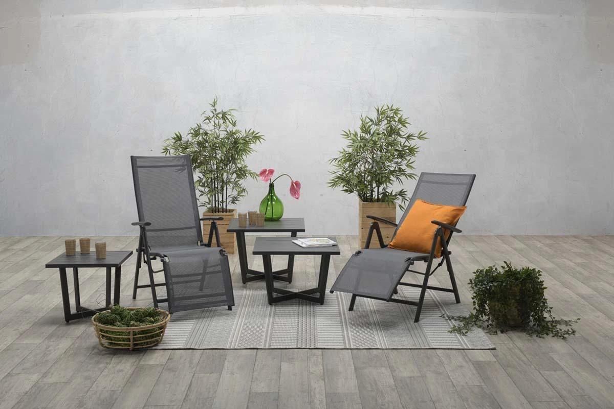 Garden Impressions - Sol Verstelbare Tuinstoel - Aluminium - Zwart 7 Garden Impressions - Sol Verstelbare Tuinstoel - Aluminium - Zwart - Afbeelding 7