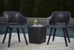 Allibert Akola Tuinstoelen - 2 Stuks -56,5x55x80cm - Donkergrijs -Tuin En Buiten 1200x800 476