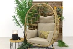 Lola Egg Relaxstoel - Natural Sand - Mand Stoel -Tuin En Buiten 1200x800 488