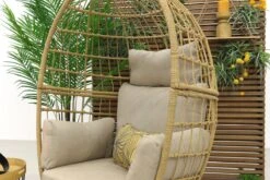 Lola Egg Relaxstoel - Natural Sand - Mand Stoel -Tuin En Buiten 1200x800 489