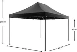 Easy Up 3x4,5m Zwart Luxe Partytent Opvouwbaar -Tuin En Buiten 1200x813