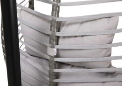 Pro Garden Lowander Hangstoel Egg 191x126x126- Schommelstoel Met Rattan Cocoon En Robuust Stalen Standaard Incl. Kussens - Volledig Inklapbaar - Lichtgrijs -Tuin En Buiten 1200x840 3