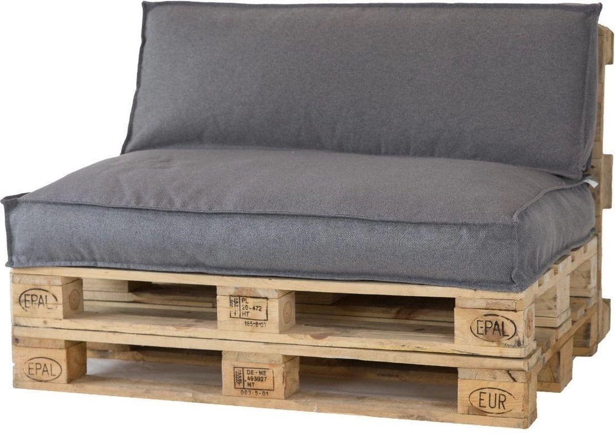 2L Home & Garden Palletkussen Metro Lounge Grijs - 120 X 80cm 1 2L Home & Garden Palletkussen Metro Lounge Grijs - 120 X 80cm