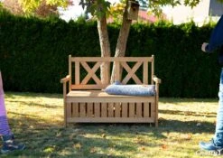 Needs&wants® Houten Tuinbank Met Opbergruimte, 2-zits Kistbank Houten Klassieke Bank Opslag, Grote Tuinopbergbank Van Massief Hout Weerbestendig Voor Buiten Tuin, Balkon, Terras, 115x61x85 Cm, Donker-bruin -Tuin En Buiten 1200x849 5