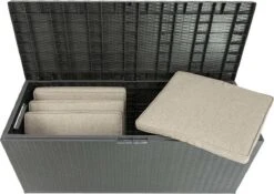 Verrijdbare Tuinkussen Opbergbox - Rattan Look - Zwart - 350 Liter 12 Verrijdbare Tuinkussen Opbergbox - Rattan Look - Zwart - 350 Liter -Tuin En Buiten 1200x850