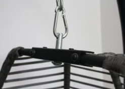 Pro Garden Lowander Hangstoel Egg 191x126x126- Schommelstoel Met Rattan Cocoon En Robuust Stalen Standaard Incl. Kussens - Volledig Inklapbaar - Lichtgrijs -Tuin En Buiten 1200x855 4