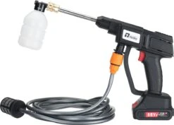 Merkloos Elektrische Accu-Hogedrukreiniger - 20Bar - Multifunctioneel Mondstuk - Draagbaar Oplaadbaar Snoerloos - Reinigingsspuitpistool - Met Rijke Accessoires - Voor Makita 18V-batterij - Voor Auto, Tuin, Terras, Raam (Zwart) -Tuin En Buiten 1200x858 1