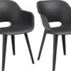 Allibert Akola Tuinstoelen - 2 Stuks -56,5x55x80cm - Donkergrijs