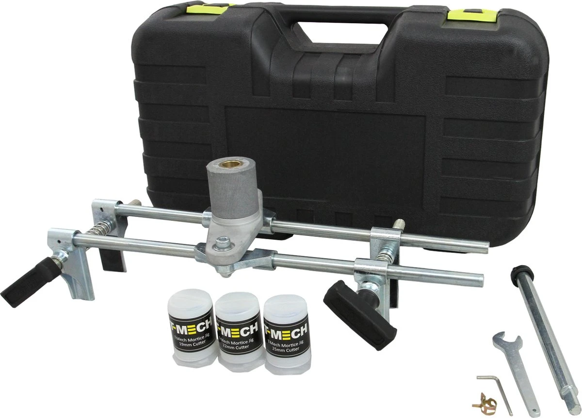 T-Mech Slotkast Frees – Freesmal Deurslot - Inclusief 6 Hardmetalen Frezen - 43 Cm H X 20 Cm B X 15 Cm D - Nauwkeurige Frees In 5 Minuten 2 T-Mech Slotkast Frees – Freesmal Deurslot - Inclusief 6 Hardmetalen Frezen - 43 Cm H X 20 Cm B X 15 Cm D - Nauwkeurige Frees In 5 Minuten - Afbeelding 2