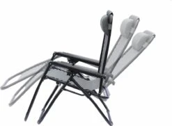 Alice's Garden Campingstoel PATRICK - Set Van 2 - Opvouwbaar - Verstelbaar - Grijs -Tuin En Buiten 1200x877 4