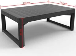 Allibert Lyon Tuintafel - 116x71,5x66/40 Cm - Grafiet -Tuin En Buiten 1200x881 4