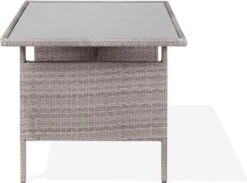 Beliani VITERBO - Loungeset Voor 8 - Grijs - PE Rotan -Tuin En Buiten 1200x891