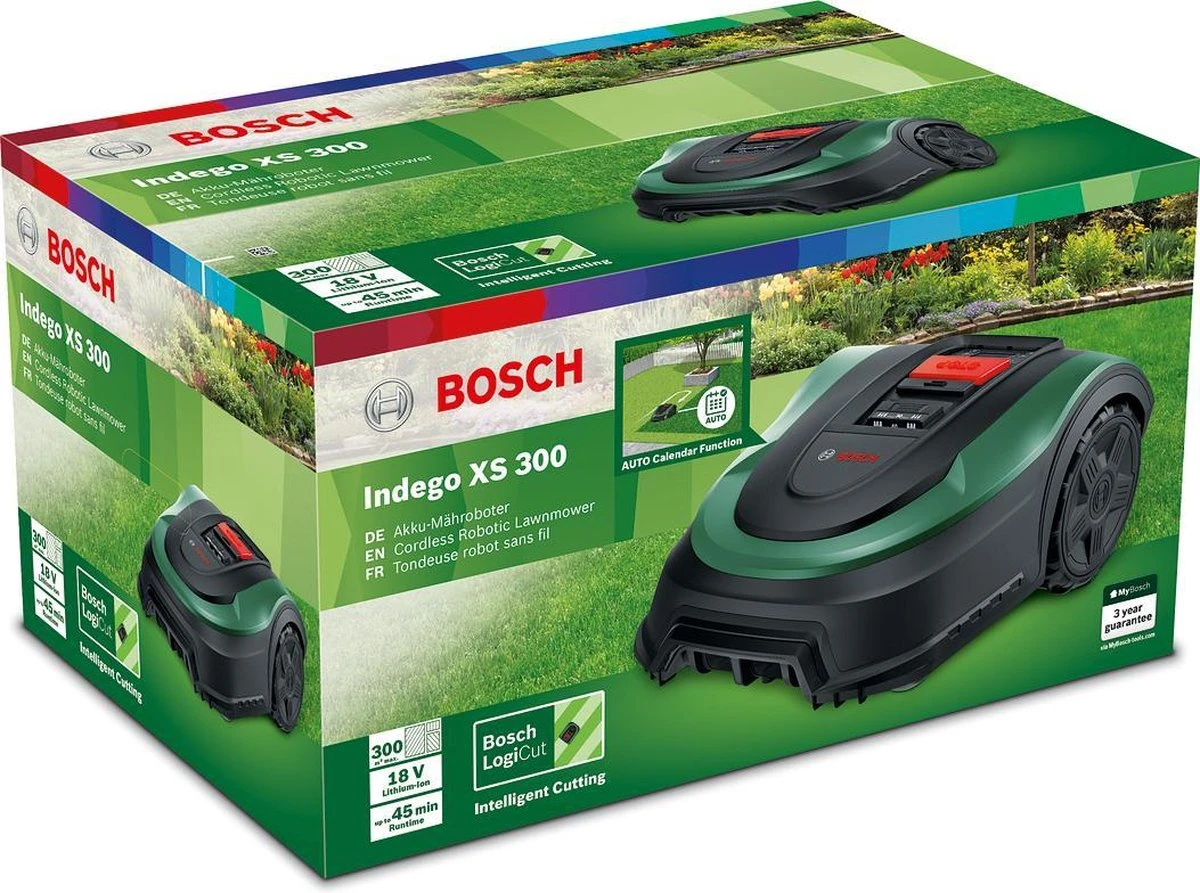 Bosch Indego XS 300 Robotmaaier - Maaibreedte 19 Cm - Voor Gazons Tot 300 M2 6 Bosch Indego XS 300 Robotmaaier - Maaibreedte 19 Cm - Voor Gazons Tot 300 M2 - Afbeelding 6