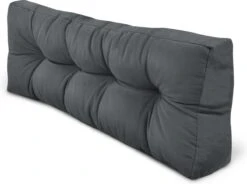 Beautissu Style – Palletkussen Set – 1x Zitkussen 120x80 Cm & 1x Rugkussen 120x40 Cm – Graphiet Grijs -Tuin En Buiten 1200x895 3