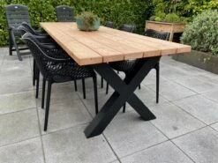 Tuintafel Douglas 220 Cm X 90 Cm | Stalen Poten | + Montage | Duurzame Eettafel | Onderhoudsarm 6-8 Personen | Geschaafd Hout | DuuMaa -Tuin En Buiten 1200x899 25