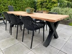 Tuintafel Douglas 220 Cm X 90 Cm | Stalen Poten | + Montage | Duurzame Eettafel | Onderhoudsarm 6-8 Personen | Geschaafd Hout | DuuMaa -Tuin En Buiten 1200x899 27