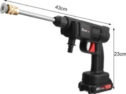 Merkloos Elektrische Accu-Hogedrukreiniger - 1.2mpa - Multifunctioneel Mondstuk - Draagbaar Oplaadbaar Snoerloos - Reinigingsspuitpistool - Met Rijke Accessoires - Voor Auto, Tuin, Terras, Raam - Zwart -Tuin En Buiten 1200x899 6