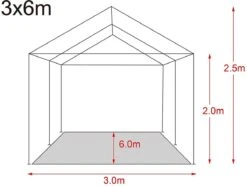 MaxxGarden Partytent - Paviljoen - 300 X 600 X 250 Cm - Met Zijwanden - Waterdicht Pro - 32mm Buizen – Wit -Tuin En Buiten 1200x902 1