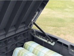 Keter - Borneo Opbergbox - 416 Liter - 129.5 X 62.5 X 70 Cm - Antraciet -Tuin En Buiten 1200x903