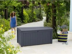 Keter - Borneo Opbergbox - 416 Liter - 129.5 X 62.5 X 70 Cm - Antraciet -Tuin En Buiten 1200x904 1