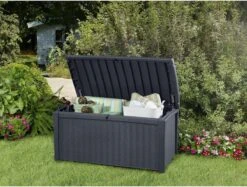 Keter - Borneo Opbergbox - 416 Liter - 129.5 X 62.5 X 70 Cm - Antraciet -Tuin En Buiten 1200x907