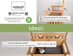 Needs&wants® Houten Tuinbank Met Opbergruimte, 2-zits Kistbank Houten Klassieke Bank Opslag, Grote Tuinopbergbank Van Massief Hout Weerbestendig Voor Buiten Tuin, Balkon, Terras, 115x61x85 Cm, Donker-bruin -Tuin En Buiten 1200x922 1