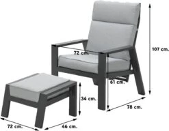 Garden Impressions Max Verstelbare Stoel + Voetenbank 19 Garden Impressions Max Verstelbare Stoel + Voetenbank -Tuin En Buiten 1200x933 5