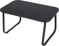 Tuin Meubelen Loungeset - 4 Persoons - Tuinset - Comfort - Zwart - Tafel Glazen Blad - Stoelen - Sofa - Bank - 4-delig -Tuin En Buiten 1200x947