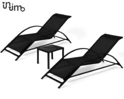 Intimo Ligbeddenset + Tafel - Zwart - 163x60x65/45x45x40 -Tuin En Buiten 1200x960 8