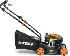 FUXTEC Grasmaaier Benzine - 41cm - 80cc - Duwmaaier - Opvangbak 45L - FX-RM4180 -Tuin En Buiten 1200x967