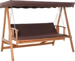 Outsunny Hollywoodschommel Hout Tuinschommel Schommelbank Ligfunctie 3 Personen 84A-185 -Tuin En Buiten 1200x972 11