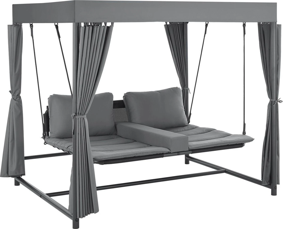 Schommelbank / Ligbank Kassandra - Donkergrijs 17 Schommelbank / Ligbank Kassandra - Donkergrijs - Afbeelding 17