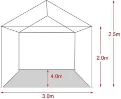 MaxxGarden Partytent - Paviljoen - 3x4m - Incl. Zijwanden - Waterdicht - Antraciet -Tuin En Buiten 1200x979