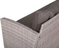 Beliani VITERBO - Loungeset Voor 8 - Grijs - PE Rotan -Tuin En Buiten 1200x983