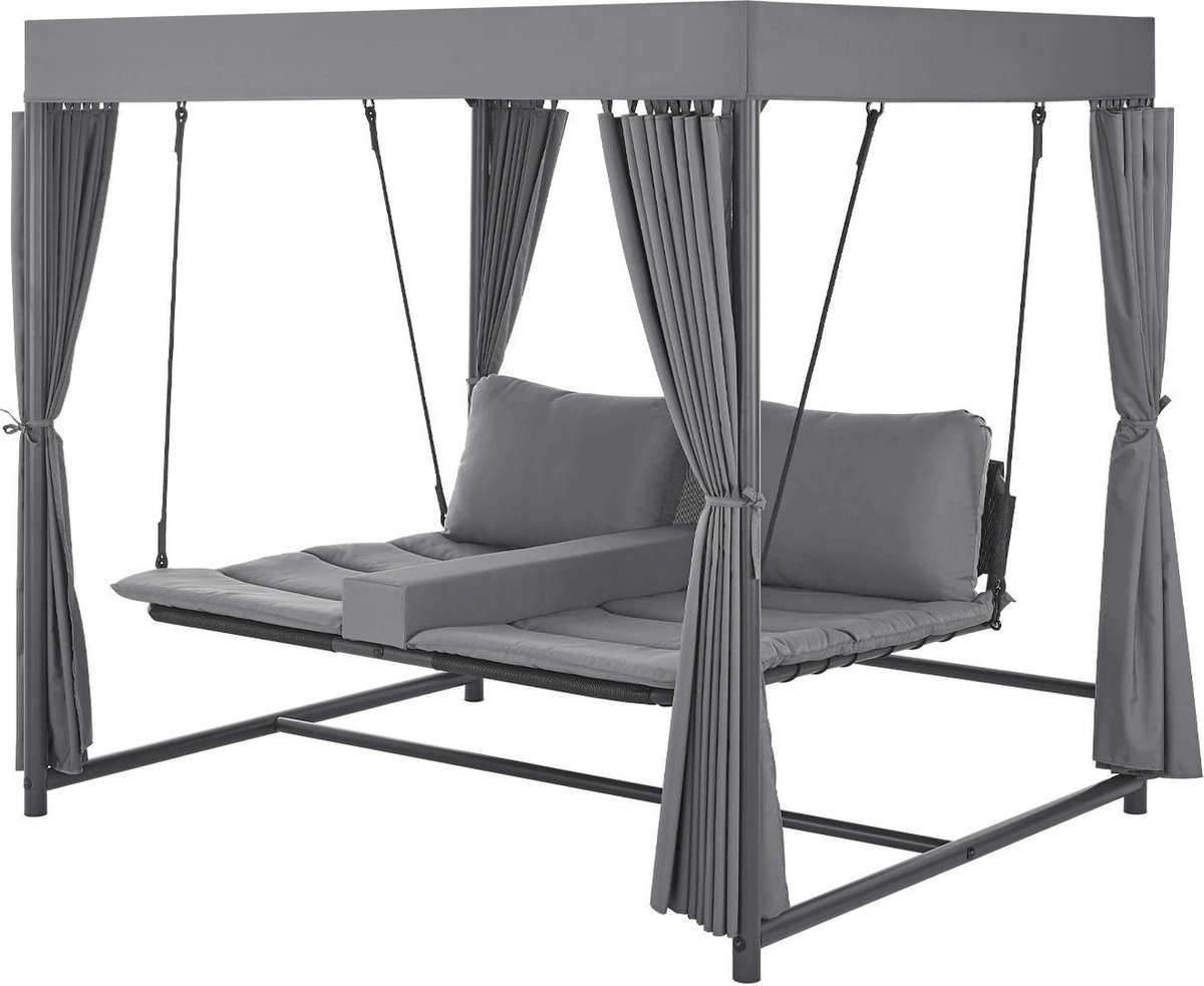 Schommelbank / Ligbank Kassandra - Donkergrijs 1 Schommelbank / Ligbank Kassandra - Donkergrijs