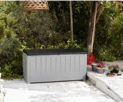Keter Novel Opbergbox - 340L - 124x55x62.5cm - Grijs -Tuin En Buiten 1200x993 1