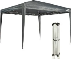 MaxxGarden Partytent - Paviljoen - 3x3 - Easy Up - Opvouwbaar - Waterdicht - Zwart -Tuin En Buiten 1200x995 2