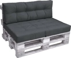 Beautissu Eco Elements Palletkussen – Rugkussen 120x40x15 Cm Voor Palletbank - Kussen Graphiet Grijs - Palletkussens In Matraskussen Kwaliteit -Tuin En Buiten 1200x995 5
