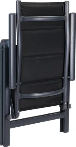 Casaria Tuinstoel Aluminium - 2 Stuks Inklapbaar - Antraciet -Tuin En Buiten 621x1200