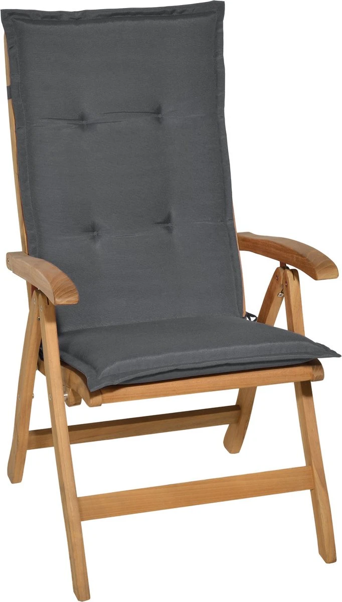 Beautissu Loft HL – Set Van 4 Tuinkussens Hoge Rug 120x50x6 Cm Kussen Grafiet Grijs Tuinstoelkussens Zitkussen Tuinstoel 3 Beautissu Loft HL – Set Van 4 Tuinkussens Hoge Rug 120x50x6 Cm Kussen Grafiet Grijs Tuinstoelkussens Zitkussen Tuinstoel - Afbeelding 3