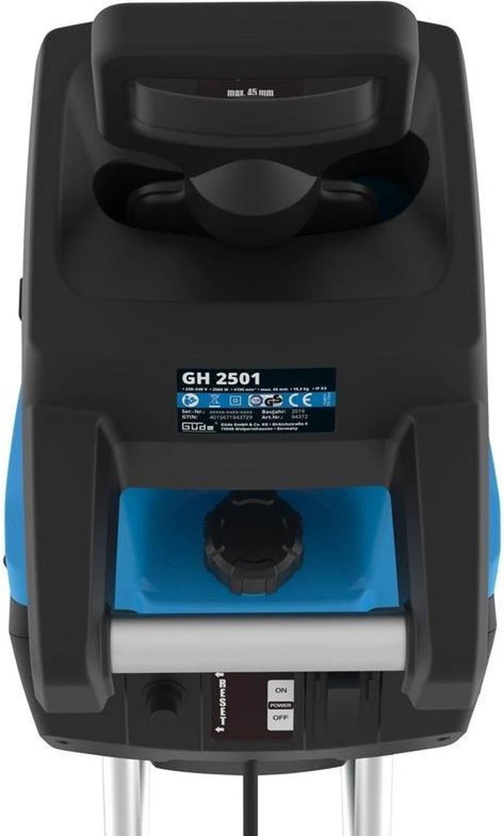 Güde Hakselaar Elektrisch 2501 - Max. Ø45 Mm - 45L Opvangbak - 2500W 3 Güde Hakselaar Elektrisch 2501 - Max. Ø45 Mm - 45L Opvangbak - 2500W - Afbeelding 3
