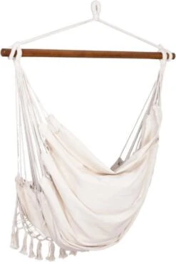 Springos Hangstoel | Binnen & Buiten | Met 2 Kussens | Boekenvak | Ook Voor Kinderen | Belastbaar Tot 150 Kg | Wit 7 Springos Hangstoel | Binnen & Buiten | Met 2 Kussens | Boekenvak | Ook Voor Kinderen | Belastbaar Tot 150 Kg | Wit -Tuin En Buiten 806x1200