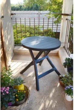 Allibert - Tuintafel - Oregon - Ø 70 Cm - Kunststof - Opklapbaar -Tuin En Buiten 825x1200 11