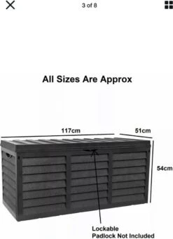Grote Tuinkussen Opbergbox 320l UV-bestendig En Winterharde Tuinbox Met Wielen -Tuin En Buiten 868x1200