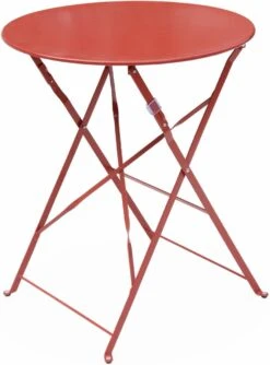 Emilia - Ronde Inklapbare Bistrotafel Ø60cm Van Gepoedercoat Staal – Terra Cotta 11 Emilia - Ronde Inklapbare Bistrotafel Ø60cm Van Gepoedercoat Staal – Terra Cotta -Tuin En Buiten 887x1200 2