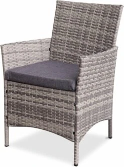 Alice's Garden Loungeset Moltès - 4 Plaatsen - Wicker - Kleine Set - Tinten Grijs/grijs -Tuin En Buiten 889x1200