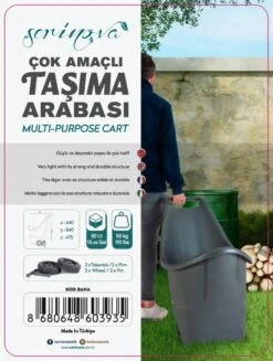 Kruiwagen Met Wielen Antraciet Tuintrolley Shoppingkar Bolderkar Max 50kg -Tuin En Buiten 907x1200 2