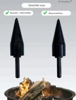 BT Woodline® | Houtklover Inclusief Opbergkoker | Houtsplijter | Houtkloof | Houtsplitter | Houtkloofboor | Kegelsplijter | Houtkliever | Aanmaakhout | Geschikt Voor Accutol, Schroeftol, Boormachine En Kloofmachines -Tuin En Buiten 909x1200 1