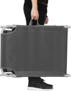 Ligstoel Met Hoofdsteun En Zon Bescherming Verstelbare Rugleuning Inklapbaar Donker Grijs Ligbed Tuin -Tuin En Buiten 935x1200